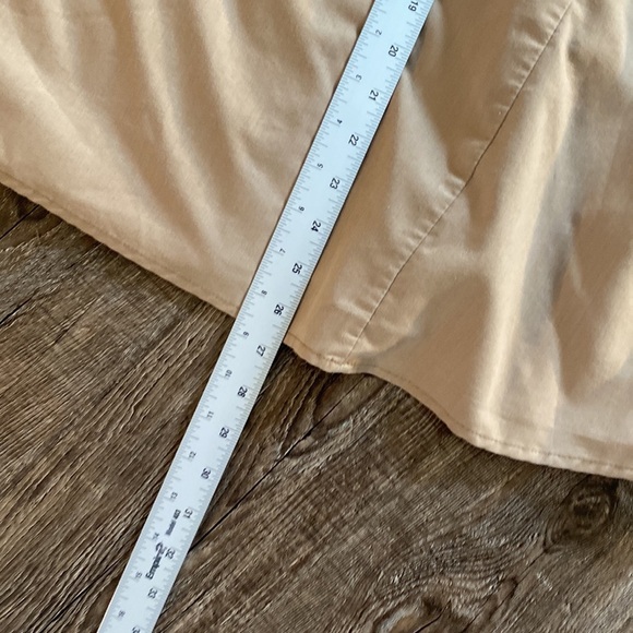 Ashley Stewart Shirt Women Plus Size 26 Tan 
Button Down Pockets 3/4 Sleeve - Picture 6 of 7